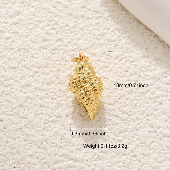 Jewelry Pendant Copper Dripping Oil Irregular Marine Fish Seahorse Conch Starfish