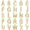 Jewelry Pendant Copper English Letter Flat Circle Glossy Handmade Electroplated