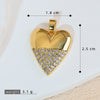 Jewelry Pendant Copper Heart Shape 18K Gold Plated Micro Inlaid Zircon Handmade