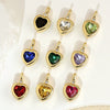 Jewelry Pendant Copper Heart Shaped Electroplated Colored Zirconium Love Design