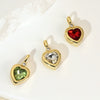 Jewelry Pendant Copper Heart Shaped Electroplated Colored Zirconium Love Design