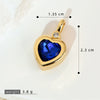 Jewelry Pendant Copper Heart Shaped Electroplated Colored Zirconium Love Design