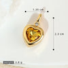 Jewelry Pendant Copper Heart Shaped Electroplated Colored Zirconium Love Design