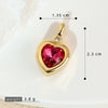 Jewelry Pendant Copper Heart Shaped Electroplated Colored Zirconium Love Design