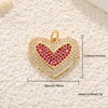 Jewelry Pendant Copper Heartshaped Plated Real Gold Sweet Style