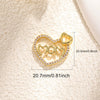 Jewelry Pendant Copper Heartshaped Plated Real Gold Sweet Style