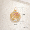 Jewelry Pendant Copper Heartshaped Plated Real Gold Sweet Style