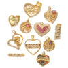 Jewelry Pendant Copper Heartshaped Plated Real Gold Sweet Style