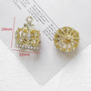 Jewelry Pendant Copper Inlaid Zirconium Three Dimensional Crown Line Pattern Electroplated Handmade