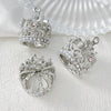 Jewelry Pendant Copper Inlaid Zirconium Three Dimensional Crown Line Pattern Electroplated Handmade