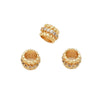 Jewelry Pendant Copper 18K Real Gold Microinlaid White Zircon Gear Fortune Bead Electroplating Versatile Minimalist