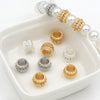 Jewelry Pendant Copper 18K Real Gold Microinlaid White Zircon Gear Fortune Bead Electroplating Versatile Minimalist