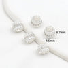 Jewelry Pendant Copper 18K Real Gold Microinlaid White Zircon Gear Fortune Bead Electroplating Versatile Minimalist