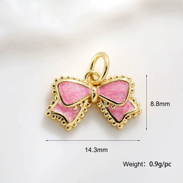Jewelry Pendant Copper Sweet Fruit Style With Oil Dripping Design And Apple Pattern