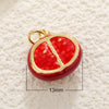 Jewelry Pendant Copper Sweet Fruit Style With Oil Dripping Design And Apple Pattern