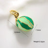 Jewelry Pendant Copper Sweet Fruit Style With Oil Dripping Design And Apple Pattern