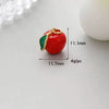 Jewelry Pendant Copper Sweet Fruit Style With Oil Dripping Design And Apple Pattern