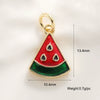 Jewelry Pendant Copper Sweet Fruit Style With Oil Dripping Design And Apple Pattern