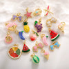 Jewelry Pendant Copper Sweet Fruit Style With Oil Dripping Design And Apple Pattern