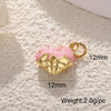 Jewelry Pendant Copper Sweet Fruit Style With Oil Dripping Design And Apple Pattern