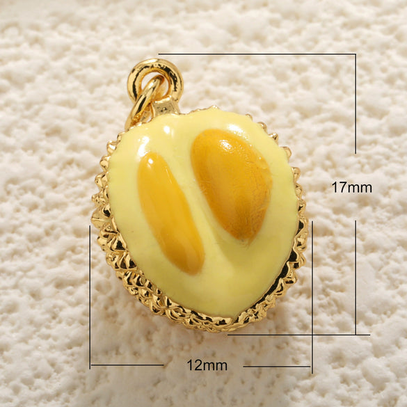 Jewelry Pendant Copper Sweet Fruit Style With Oil Dripping Design And Apple Pattern