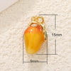Jewelry Pendant Copper Sweet Fruit Style With Oil Dripping Design And Apple Pattern