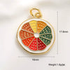 Jewelry Pendant Copper Sweet Fruit Style With Oil Dripping Design And Apple Pattern