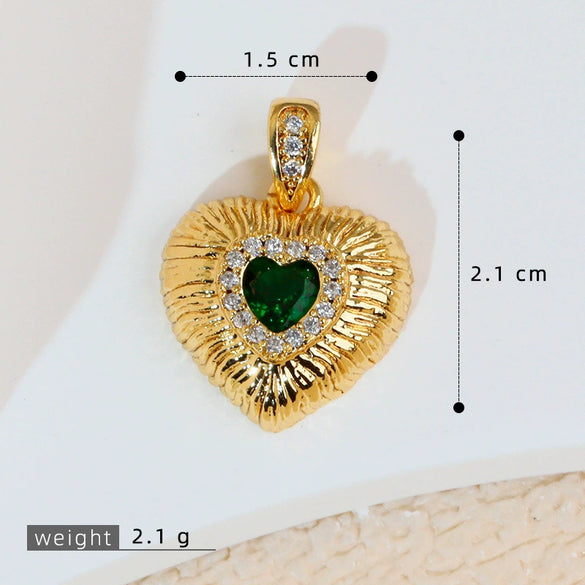 Jewelry Pendant Earrings Bracelet Necklace Accessories Retro Heart Shape Copper Electroplated