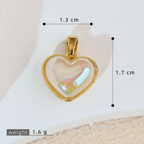 Jewelry Pendant Earrings Bracelet Necklace Accessories Retro Heart Shape Copper Electroplated