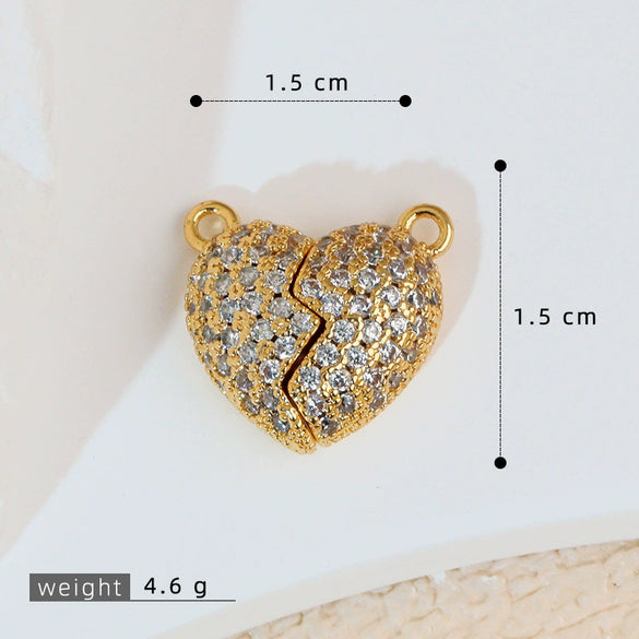 Jewelry Pendant Earrings Bracelet Necklace Accessories Retro Heart Shape Copper Electroplated