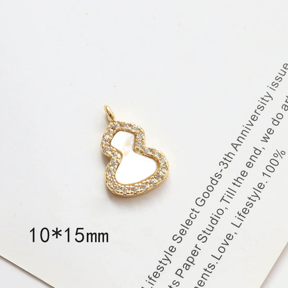 Jewelry Pendant Earrings Necklace Copperclad Gold Inlaid Acrylic Imitation Motherofpearl Butterfly Moon Gourd Diy Handmade Electroplated Geometric Style