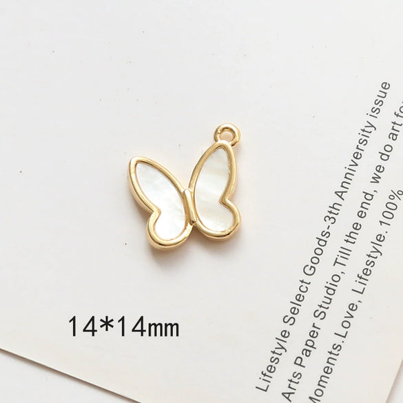 Jewelry Pendant Earrings Necklace Copperclad Gold Inlaid Acrylic Imitation Motherofpearl Butterfly Moon Gourd Diy Handmade Electroplated Geometric Style