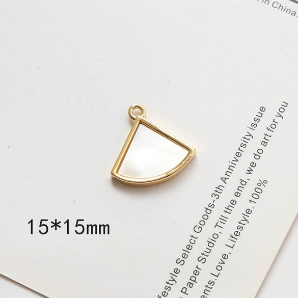 Jewelry Pendant Earrings Necklace Copperclad Gold Inlaid Acrylic Imitation Motherofpearl Butterfly Moon Gourd Diy Handmade Electroplated Geometric Style