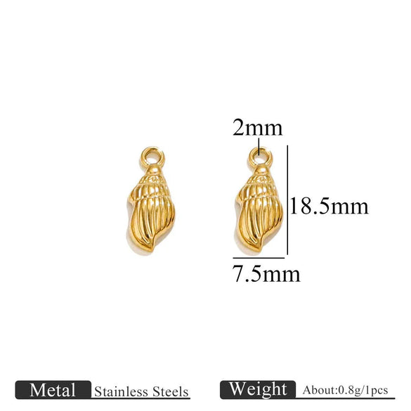Jewelry Pendant Marine Series Stainless Steel Electroplated Seahorse Crab