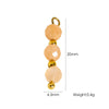 Jewelry Pendant Natural Stone Pearl Stainless Steel Geometric Electroplated Handmade