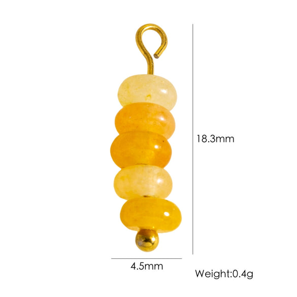 Jewelry Pendant Natural Stone Pearl Stainless Steel Geometric Electroplated Handmade