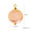 Jewelry Pendant Natural Stone Pearl Stainless Steel Geometric Electroplated Handmade
