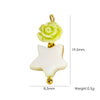Jewelry Pendant Natural Stone Pearl Stainless Steel Geometric Electroplated Handmade