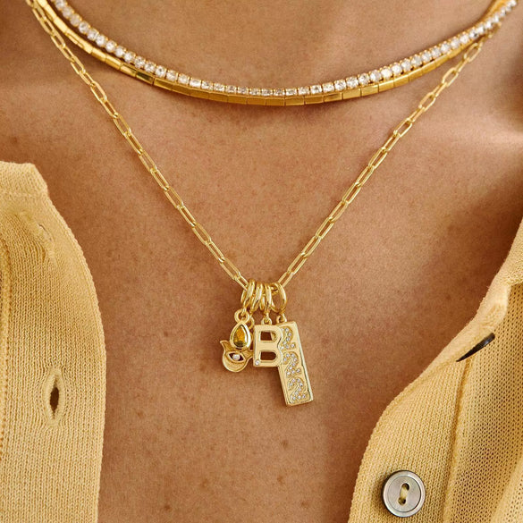 Jewelry Pendant Necklace Brass Geometric Quadrilateral With Diamond For Women