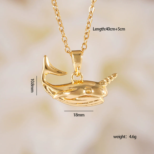 Jewelry Pendant Necklace Copper Animal Zodiac Real Gold Plated Light Luxury Style