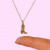Jewelry Pendant Necklace Denim Boots Cowboy Hat Retro Style Copper Titanium Steel Electroplated 18K Gold