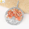Jewelry Pendant Necklace Handmade Agate Colorful Stone Winding Wax Rope White Plated