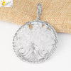 Jewelry Pendant Necklace Handmade Agate Colorful Stone Winding Wax Rope White Plated