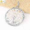 Jewelry Pendant Necklace Handmade Agate Colorful Stone Winding Wax Rope White Plated
