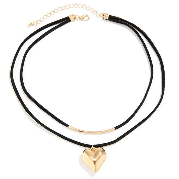 Jewelry Pendant Necklace Heart Shaped Copper Plastic Resin Flannel Electroplating