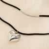 Jewelry Pendant Necklace Heart Shaped Copper Plastic Resin Flannel Electroplating