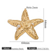 Jewelry Pendant Stainless Steel Conch Starfish Oval Electroplating
