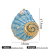 Jewelry Pendant Stainless Steel Conch Starfish Oval Electroplating