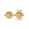 Jewelry Pendant Stainless Steel Constellation Double Hole Round Electroplating Design