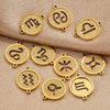 Jewelry Pendant Stainless Steel Constellation Double Hole Round Electroplating Design